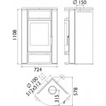 ABX Камин-печь Polar 6 угловой