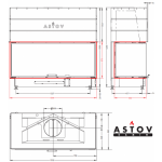 Каминная топка Astov П3С 15057