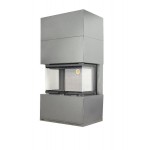 Камин РОДОС 800 ГРАФИТ белый шамот ЭКОКАМИН