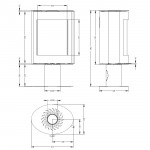 Печь-Камин OVAL Крема беж ASTOV