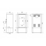 Печь DEFRO HOME SOLUM LOG  коричневая сталь