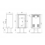 Печь DEFRO HOME SOLUM TOP  золотая сталь