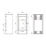 Печь DEFRO HOME ORTI коричневая сталь