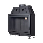 Каминная топка Экокамин Альфа 1000 NB подовая черный шамот