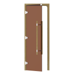 SAWO Дверь 7/19, прозрачная, кедр, изогнутая ручка, 741-4SCD-1