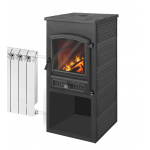 ЭТНА Камин (БКД) с плитой Т/О Антрацит