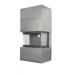 Камин РОДОС 800 ГРАФИТ черный шамот ЭКОКАМИН