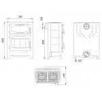 ЭКОКАМИН Бавария ЭКО с духовкой и плитой