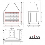 Каминная топка Astov ОПС 900 У