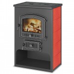 Отопительная печь Везувий ПК-03 (224) с плитой красный