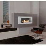 Биокамин Orion 900 белый со стемалитом и стеклом (ZeFire)