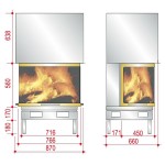 Каминная топка AXIS AX-3V 900 PC-GF
