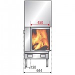 Каминная топка AXIS F 900 right bended glass BN1 PS300