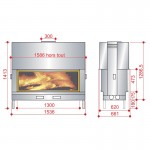 Каминная топка AXIS AX-H 1600 DF-N RT