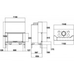 Каминная топка AXIS Ax-H 1200 N BN RT