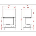 Каминная топка AXIS AX-VLG 900 PC-C VP