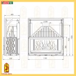 Каминная топка МЕТА  Камилла 1100П