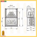 Каминная топка МЕТА  Камилла 800П