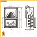 Каминная топка МЕТА  Панорама 800П