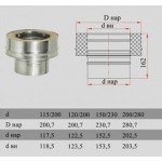 ДЫМОК Переходник ДМК ЛЮКС 321/430 с D120 на D120/200