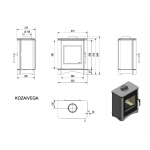Печь-камин Kratki Koza VEGA