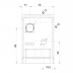 EDILKAMIN Печь-плита KE 60 W  нерж. сталь