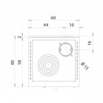 EDILKAMIN Печь-плита KE 60 W  нерж. сталь