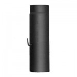 Труба L300 с задвижкой d150 черн. (EdilKamin)