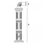SERGIO LEONI Колонна керам. 114см цвет L2 ivory