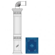 SERGIO LEONI Колонна керам. 1215см nikel цвет L7 blue