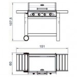 SUNDAY Газовый гриль Profy 4 Inox