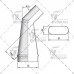 Переходник VOG 45° овал 100х200 на d248 (Вулкан)