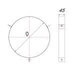 ВУЛКАН Хомут под растяжки на трубу V50R D120/220 нерж 304