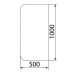 Предтопочный лист VPL071-INBA 500х1000 зеркальный ВУЛКАН дымоходы